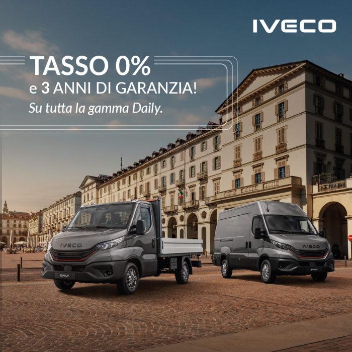 Su tutta la Gamma DAILY Tasso 0% e Terzo anno di garanzia estesa