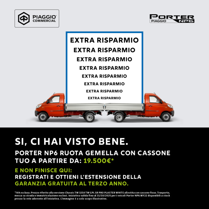 Porter NP6 - Promo Extra RISPARMIO